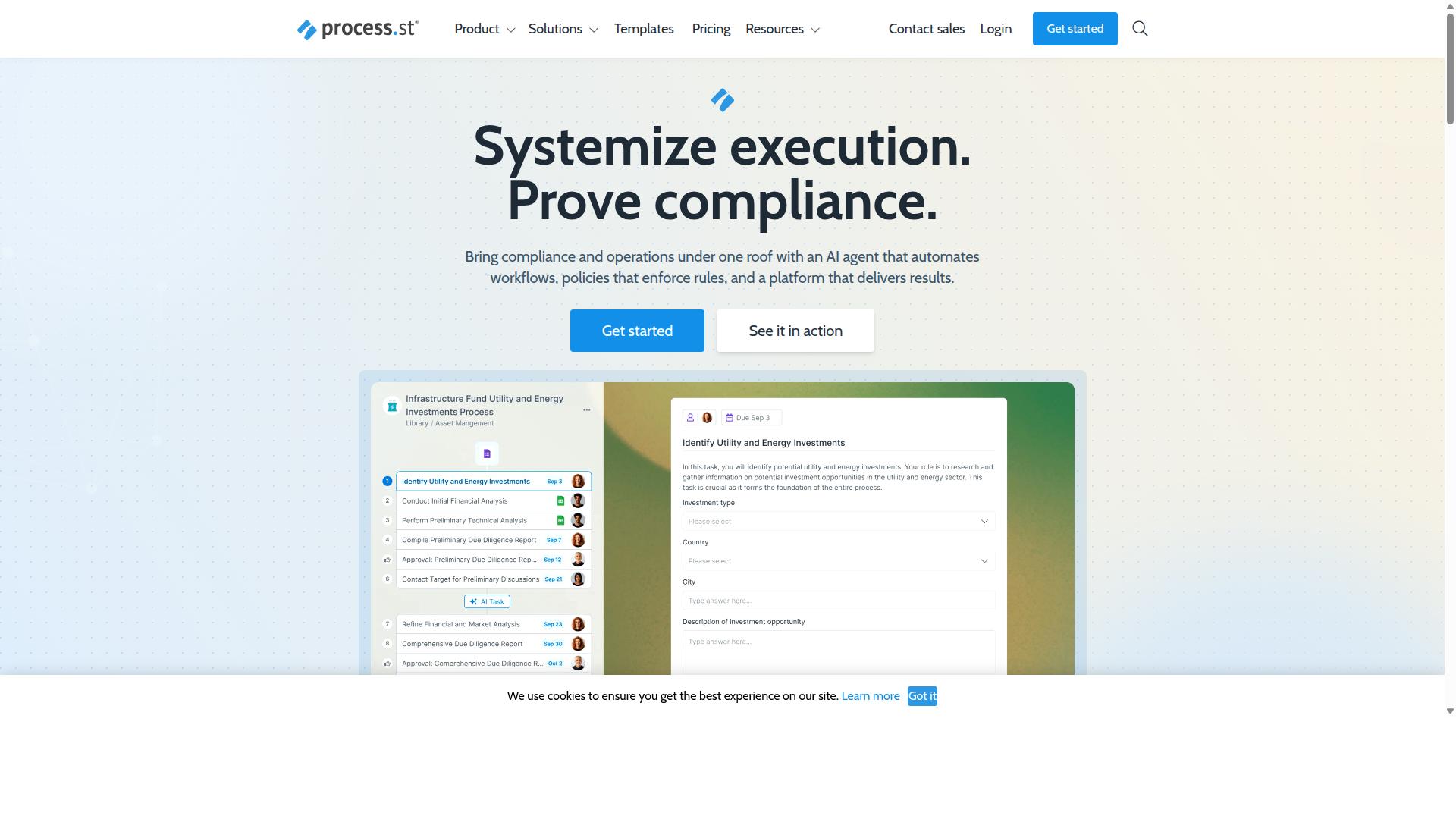 Process Street for Multi-Standard Compliance website